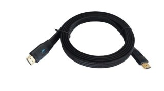 Kabel HDMI v 2.1 płaski 3m czarny