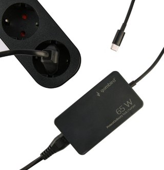 Ładowarka uniwersalna 65W USB-C FC czarna Gembird