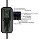 Mobilna ładowarka do samochodu elektrycznego EV z regulacją 2w1 Typ2 | 11kW | 3 Fazy | CEE 5 PIN | LCD | Przenośna | Wallbox |  Qoltec