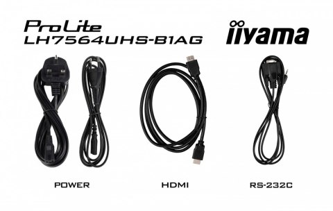 Monitor 75 cali LH7564UHS-B1AG, 24/7,VA,ANDROID14,4K,500cd,5000:1, 2xHDMI ,USB-C,RJ45, RS-232c, IR, 2x10W, 2xUSB, UCHWYT ŚCIE IIYAMA