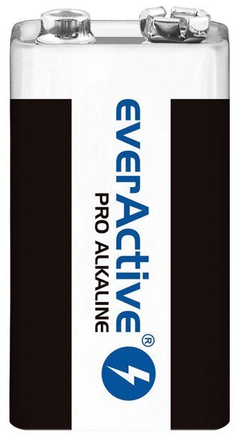 Bateria alkaliczna R9/6LR61 9V PRO ALKALINE, Opakowanie 10 szt. EverActive Bateria alkaliczna R9/6LR61 9V PRO ALKALINE, Opakowanie 10 szt. EverActive