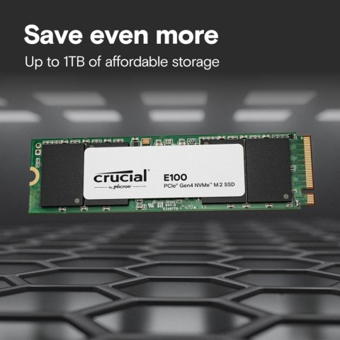 Dysk SSD E100 2TB M.2 NVMe 2280 PCIe 4.0 5000/4500 MB/s Crucial Dysk SSD E100 2TB M.2 NVMe 2280 PCIe 4.0 5000/4500 MB/s Crucial