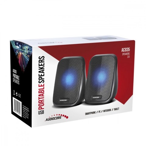 GĹoĹniki komputerowe 6W USB AC835 Czarne