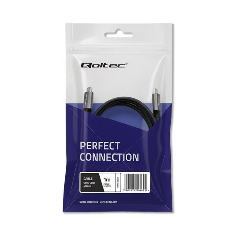 Kabel USB4 Ultra-Fast | USB-C PD 240W | Thunderbolt 3/4 | 4K | 40Gb/s | 1m | Czarny Qoltec Kabel USB4 Ultra-Fast | USB-C PD 240W | Thunderbolt 3/4 | 4K | 40Gb/s | 1m | Czarny Qoltec