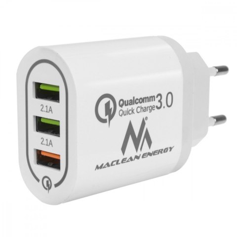 Ładowarka sieciowa QC 3xUSB MCE479W Maclean