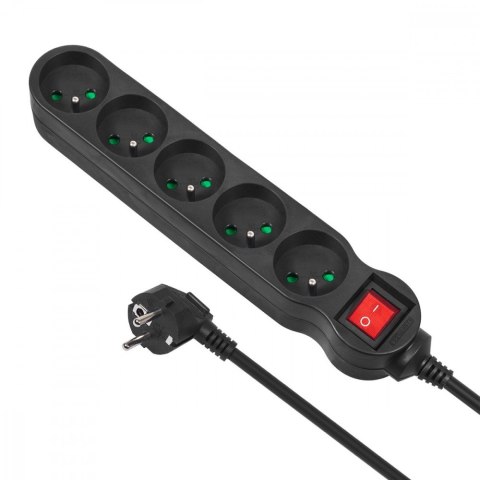 Listwa zasilająca 5g 3m MCE184 2300W Czarna Maclean