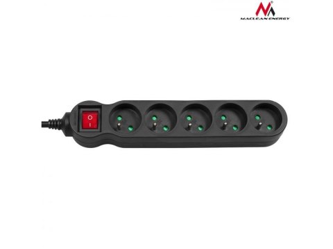 Listwa zasilająca 5g 3m MCE184 2300W Czarna Maclean
