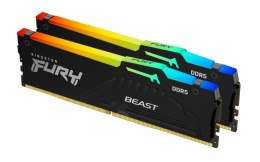 Pamięć DDR5 Fury Beast RGB 32GB(2*16GB)/5600 CL36 czarna EXPO Kingston