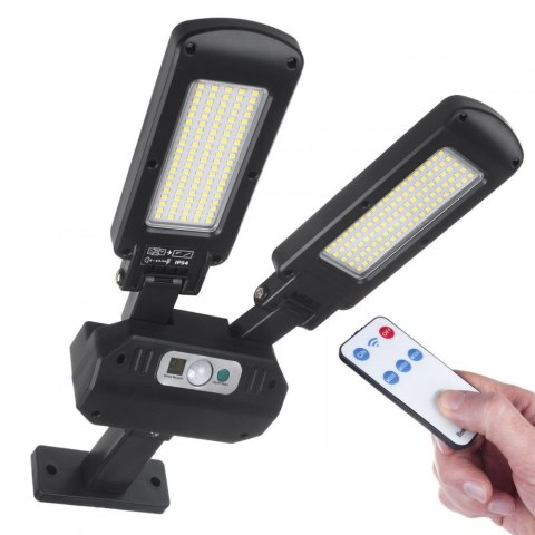 Solarna lampa uliczna LED z czujnikiem i pilotem MCE447 Maclean
