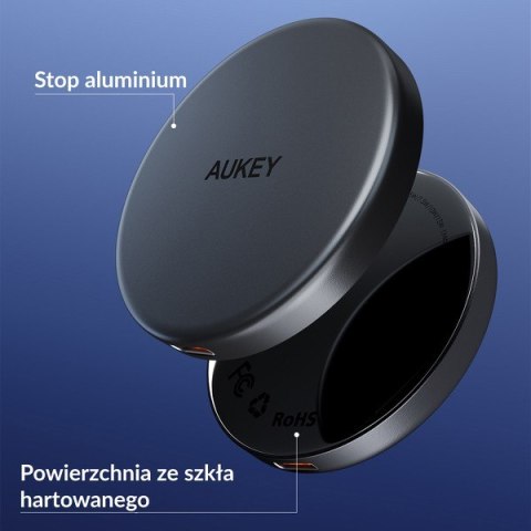 LC-MC10 Qi2 MagSafe 15W 3A USB-C ładowarka bezprzewodowa AUKEY