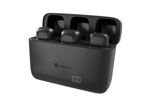 Mikrofon Natec HOPPER krawatowy bezprzewodowy USB-C (2szt.) Natec Mikrofon Natec HOPPER krawatowy bezprzewodowy USB-C (2szt.) Natec