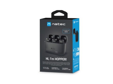 Mikrofon Natec HOPPER krawatowy bezprzewodowy USB-C (2szt.) Natec Mikrofon Natec HOPPER krawatowy bezprzewodowy USB-C (2szt.) Natec