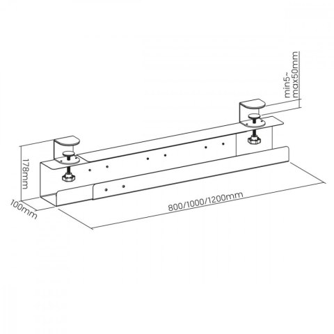 Organizer podbiurkowy na kable, MC-333 max 5kg Maclean