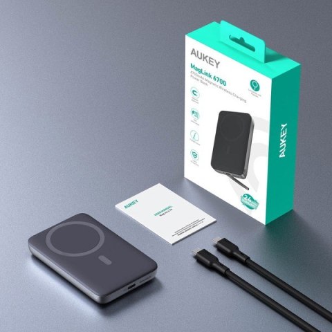 PB-MS01 MagSafe PowerBank 6700mAh 20W LED USB-C AUKEY