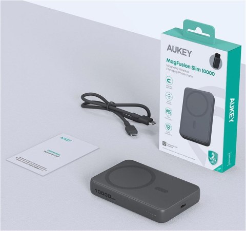 PB-MS04 Gray Qi2 MagSafe PowerBank 10000mAh 20W PD AUKEY