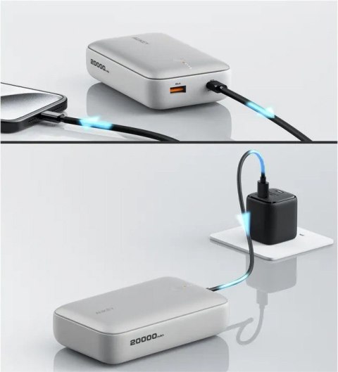 PB-Y57 White Mini PowerBank 20000mAh 22.5W 2xUSB PD 3.0 QC 3.0 LED AUKEY