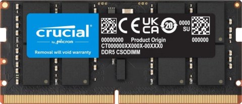 Pamięć do notebooka DDR5 CSODIMM 16GB (1*16GB)/6400 CL52 Crucial