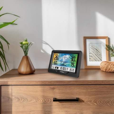 Stacja pogodowa bezprzewodowa GB540N wskaźnik komfortu, pomiar wilgotności, fazy księżyca, zegar z systemem DCF GreenBlue Stacja pogodowa bezprzewodowa GB540N wskaźnik komfortu, pomiar wilgotności, fazy księżyca, zegar z systemem DCF GreenBlue