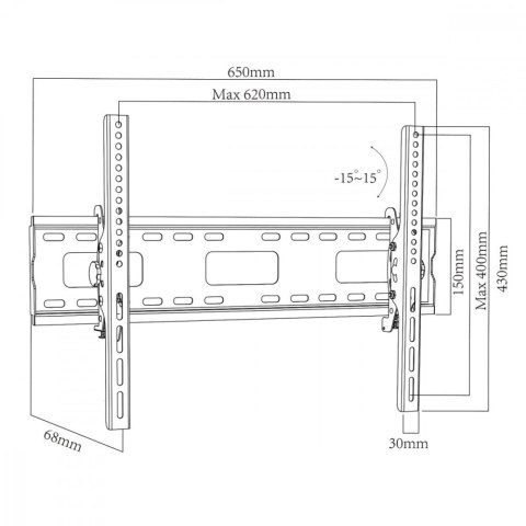 Uchwyt do TV 37-90'' 80kg MC-421 VESA 600x400 Maclean