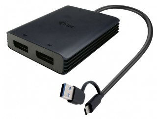 Adapter Video USB-A/USB-C Dual 4K/60 Hz DisplayPort I-tec