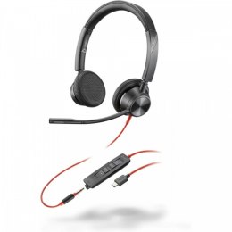Słuchawki Blackwire 3325 ST MS Cert. USB-C 3.5mm plug USB-C/A 8X222AA POLY