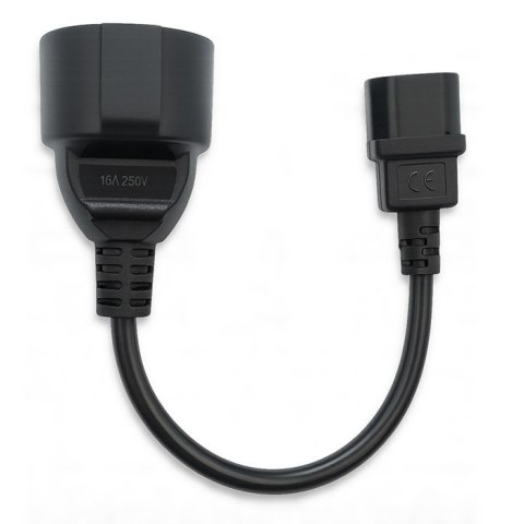 Adapter IEC 320 C14 / FRENCH | 0.15m Qoltec