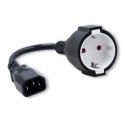 Adapter IEC 320 C14 / SCHUKO | 0.15m Qoltec