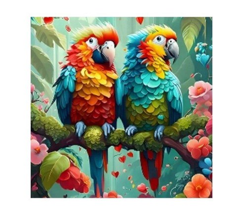 Diamentowa mozaika - Papugi
