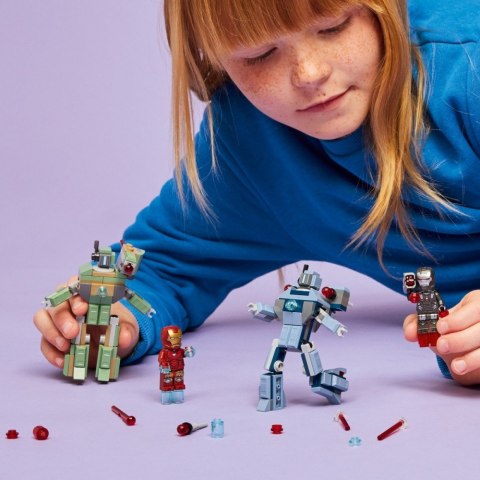 Klocki Super Heroes 76320 Iron Man i War Machine kontra drony Hammera LEGO