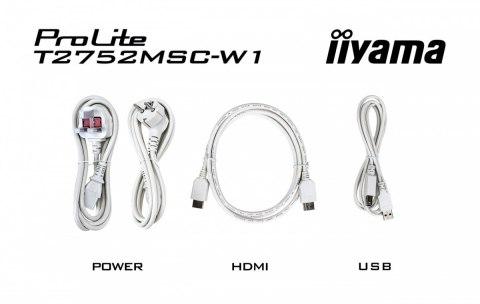 Monitor 27 cali T2752MSC-W1 10 PKT. POJ,IPS,HDMI,DP,2x2USB(3.2),2x1W400cd/m2,7H IIYAMA