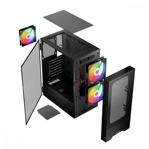 Obudowa komputerowa Arya ARGB USB 3.0 Midi Tower Czarny Logic Concept