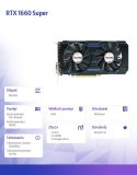 Karta graficzna - Geforce GTX1660 SUPER 6GB GDDR6 192Bit DP DVI HDMI ATX Dual V4 AFOX