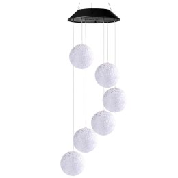 LEAN Lampki Solarne Ogrodowe LED Dzwonki Kule Kolorowe 70cm