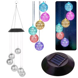 LEAN Lampki Solarne Ogrodowe LED Dzwonki Kule Marokańskie 70cm