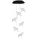 LEAN Lampki Solarne Ogrodowe LED Dzwonki Słoniki Kolorowe 70cm