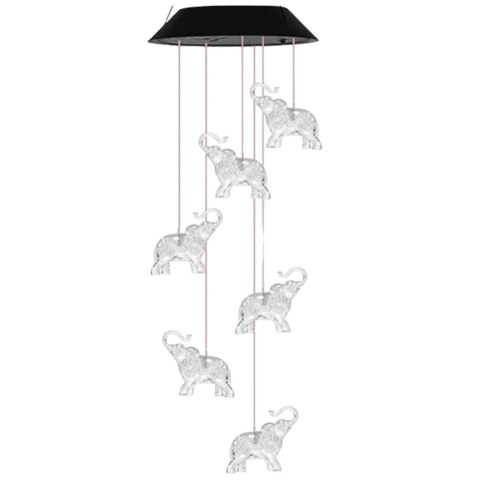 LEAN Lampki Solarne Ogrodowe LED Dzwonki Słoniki Kolorowe 70cm LEAN Lampki Solarne Ogrodowe LED Dzwonki Słoniki Kolorowe 70cm