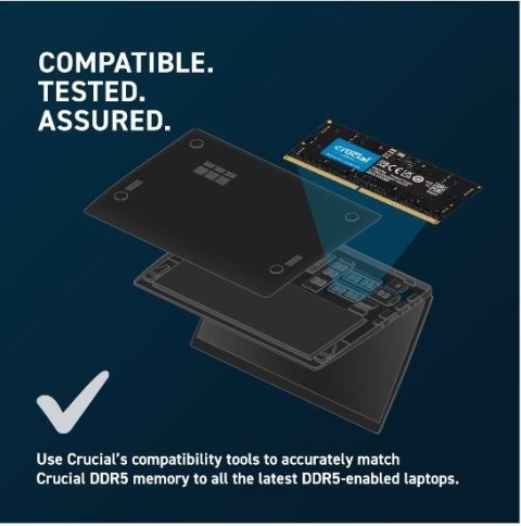 Pamięć do notebooka DDR5 SODIMM 32GB(2*16) /5600 CL46 (16Gbit) Crucial Pamięć do notebooka DDR5 SODIMM 32GB(2*16) /5600 CL46 (16Gbit) Crucial