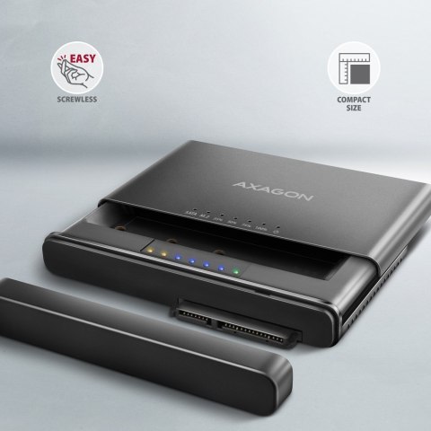 ADSA-CC Adapter USB-C 10Gbps NVMe M.2 2.5/3.5 SSD&HDD Clone Master 2 AXAGON