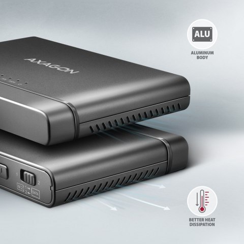 ADSA-CC Adapter USB-C 10Gbps NVMe M.2 2.5/3.5 SSD&HDD Clone Master 2 AXAGON