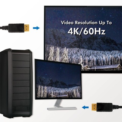 Kabel DisplayPort M/M 4K/60Hz, 3m Czarny LogiLink