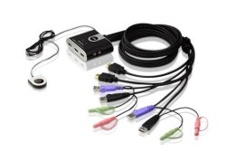 Przełącznik KVM 2-portowy USB HDMI/Audio ze zdalnym selektorem portu ATEN