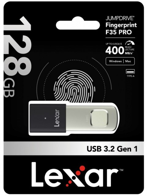 Pendrive F35pro Fingerprint 128G USB 3.2 Gen1 400/300MB/s Lexar