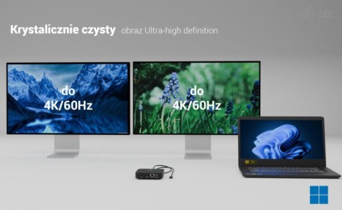 Stacja dokująca USB-C 2x HDMI Dock PD + Ładowarka 100W