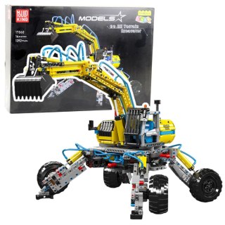 LEAN Toys Klocki Konstrukcyjne Koparka Terenowa Ruchoma 1392 el.