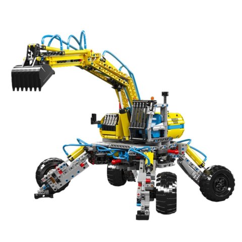 LEAN Toys Klocki Konstrukcyjne Koparka Terenowa Ruchoma 1392 el.