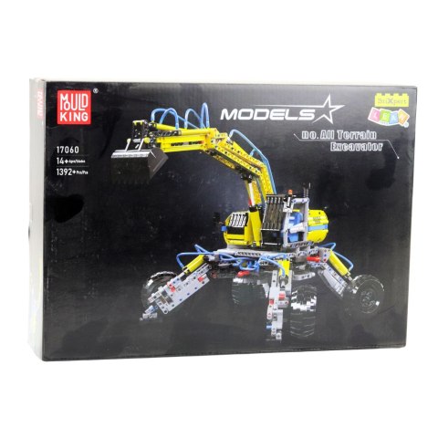 LEAN Toys Klocki Konstrukcyjne Koparka Terenowa Ruchoma 1392 el.