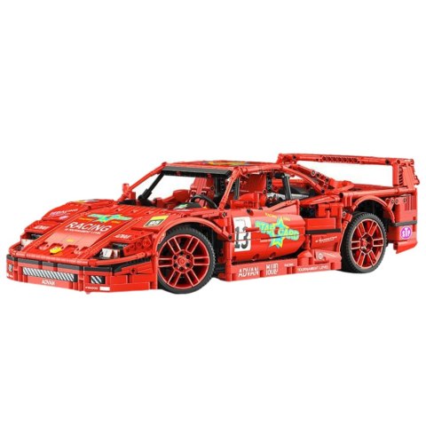 LEAN Toys Klocki Konstrukcyjne Samochód Sportowy Wyścigowy Czerwony 1:10 2688 el.