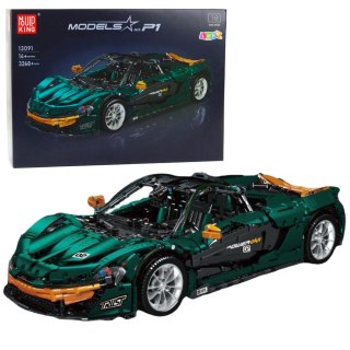 LEAN Toys Klocki Konstrukcyjne Samochód Sportowy Zielony 1:8 P1 3268el