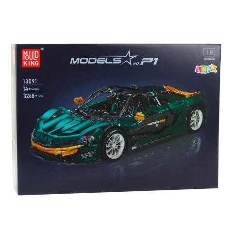 LEAN Toys Klocki Konstrukcyjne Samochód Sportowy Zielony 1:8 P1 3268el