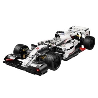 LEAN Toys Klocki Konstrukcyjne Samochód Wyścigowy F1 Biało-Czerwony 1235 el.